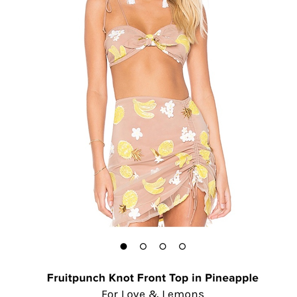 For Love and Lemons Fruitpunch Knot Front Top